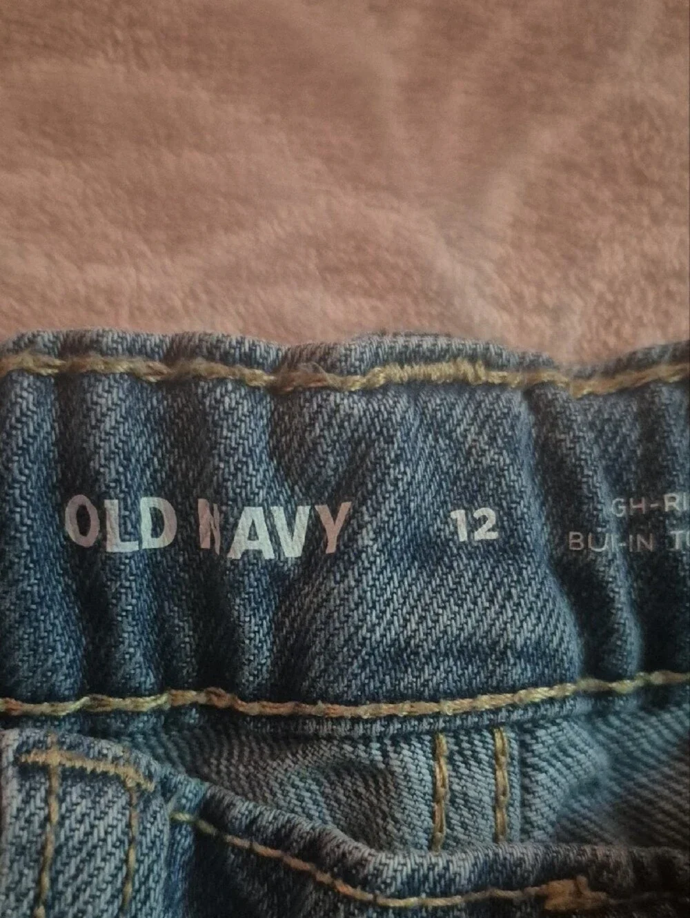 Old Navy Denim Shorts with Embroidered Smile Accent